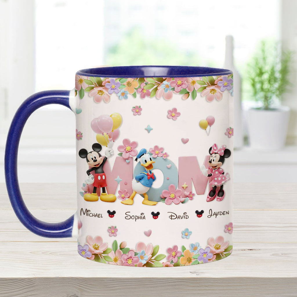 I Love You Mom - Personalized Mouse Accent Mug