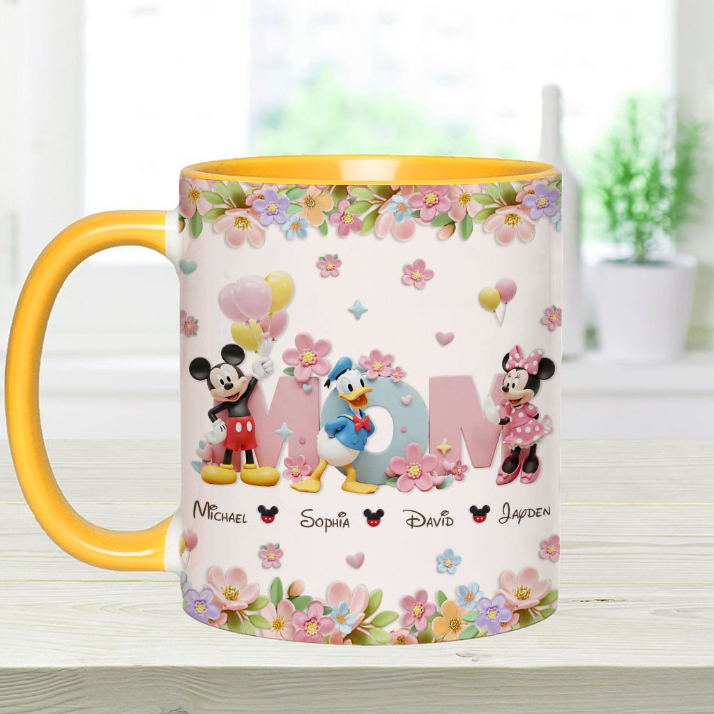 I Love You Mom - Personalized Mouse Accent Mug