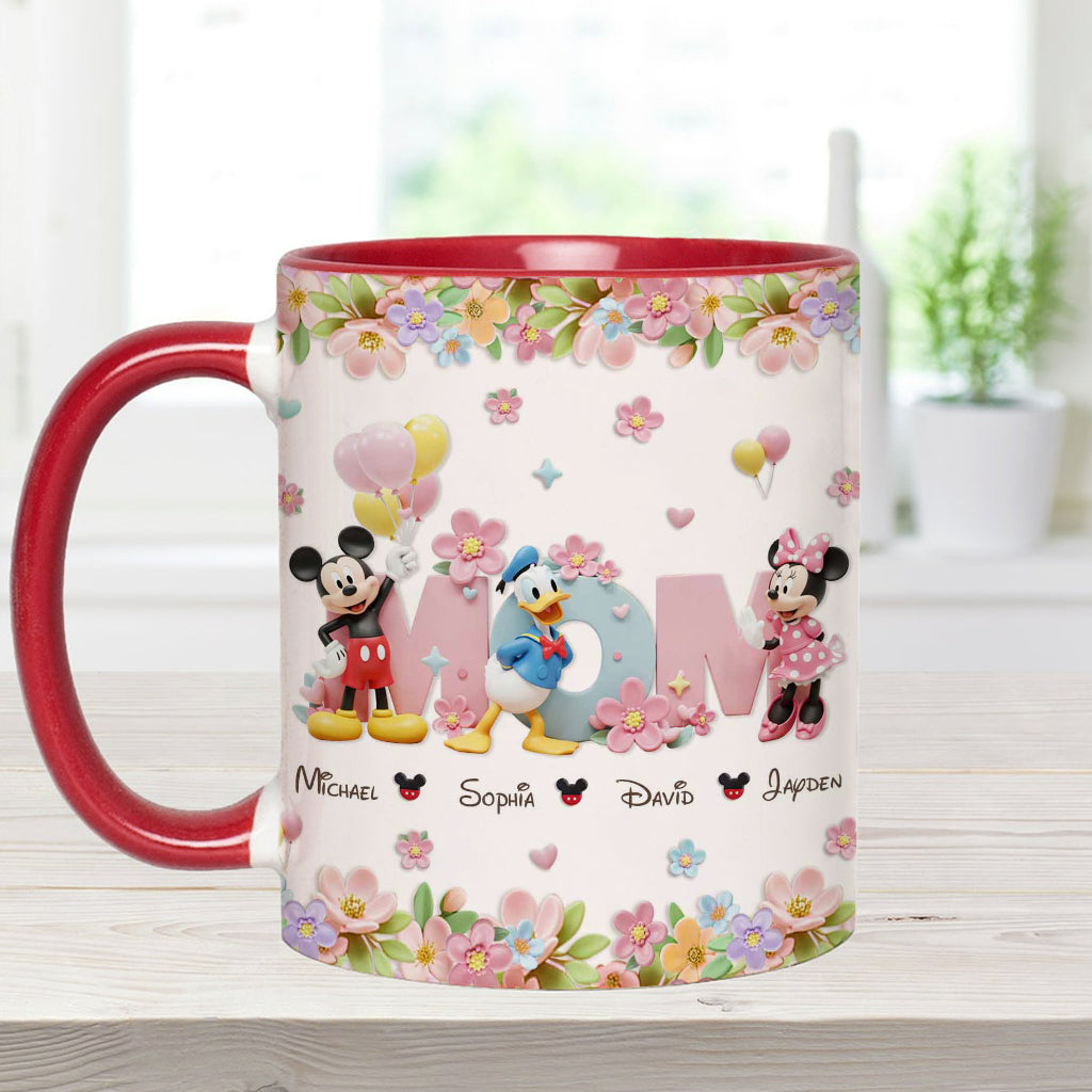 I Love You Mom - Personalized Mouse Accent Mug