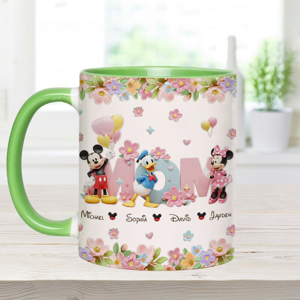 I Love You Mom - Personalized Mouse Accent Mug