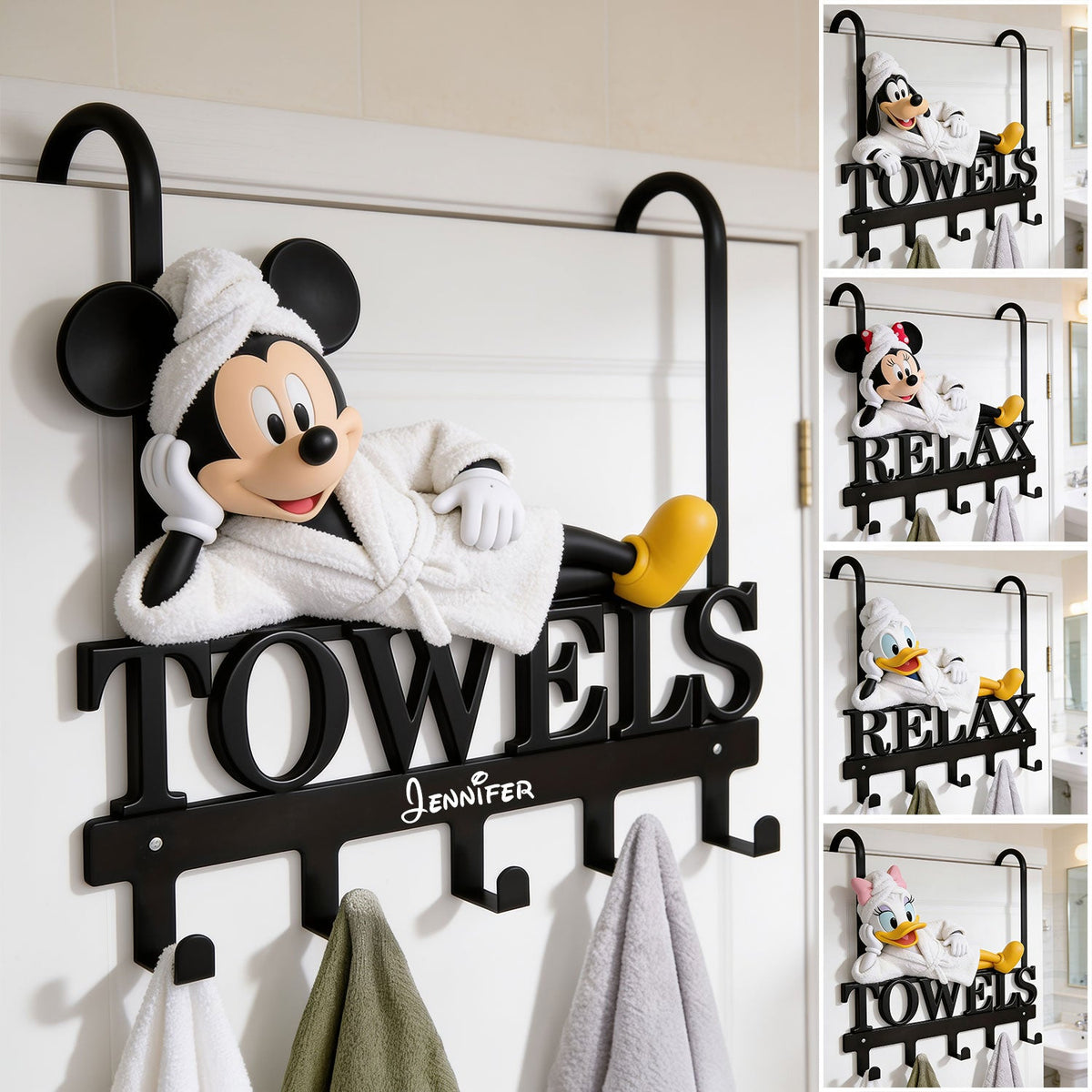Hang Here - Personalized Mouse Metal Door Hooks