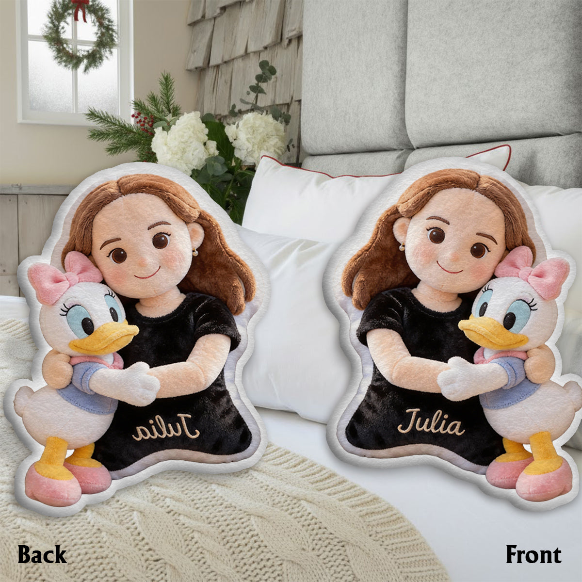 Magic Friends - Personalized Mouse Faux Fur Shaped Pillow