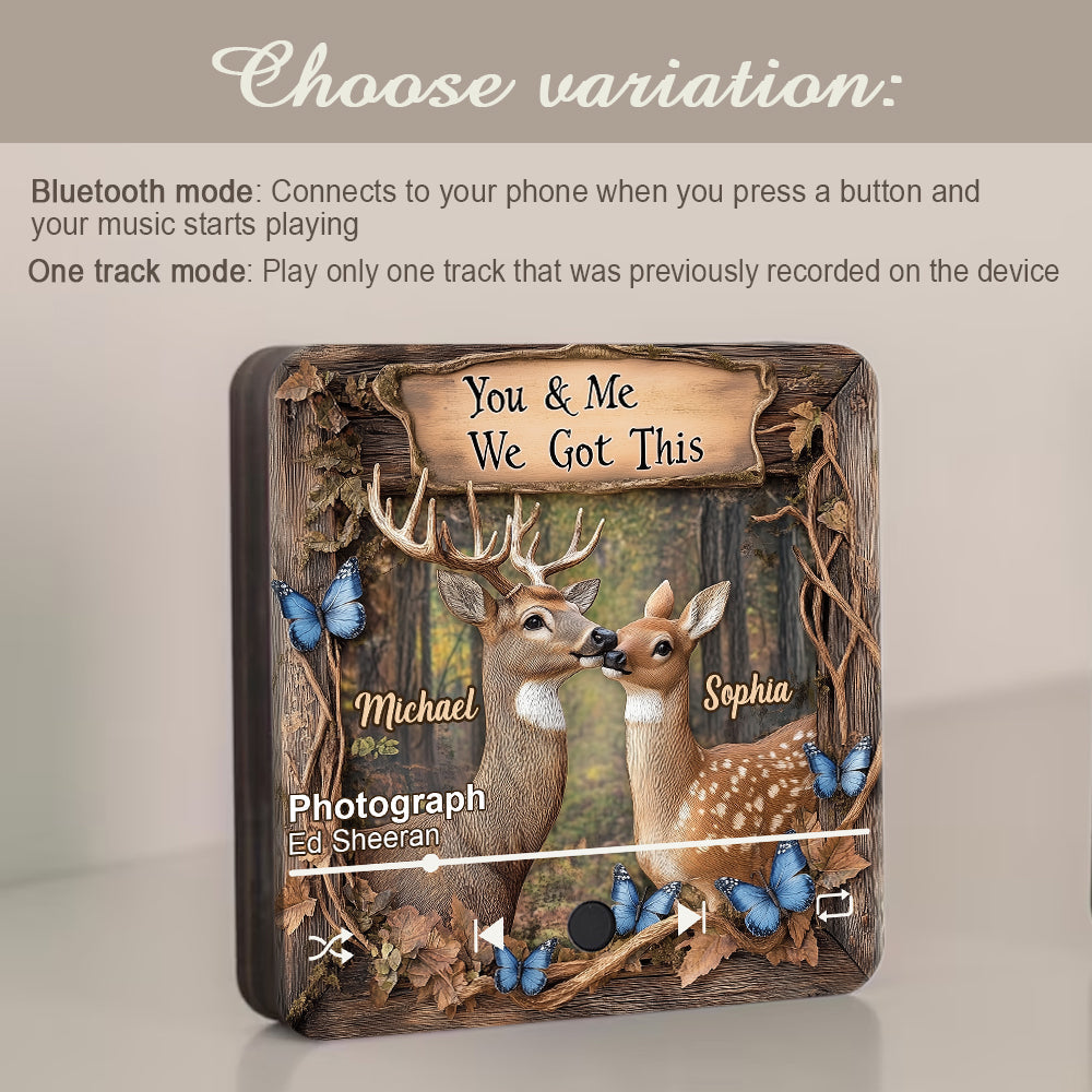You and Me We Got This - Personalized Hunting Music Fridge Magnet