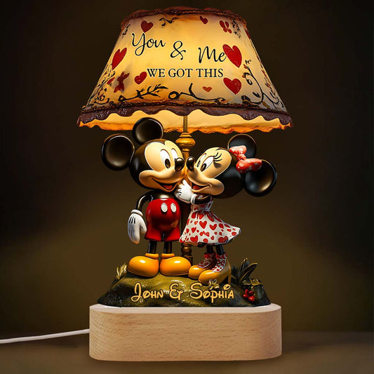 You And Me We Got This - Personalized Mouse Shaped Plaque Light Base