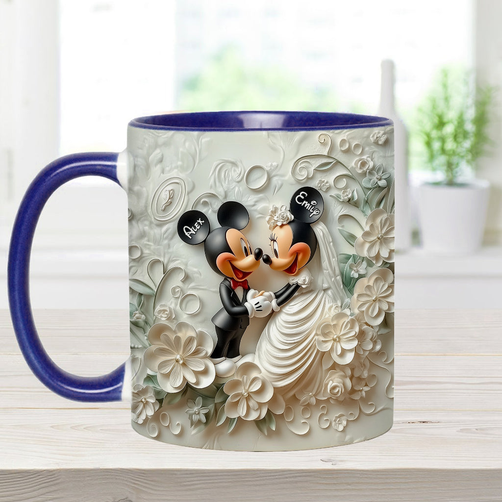 Cute Mouse Married Couple - Personalized Mouse Accent Mug