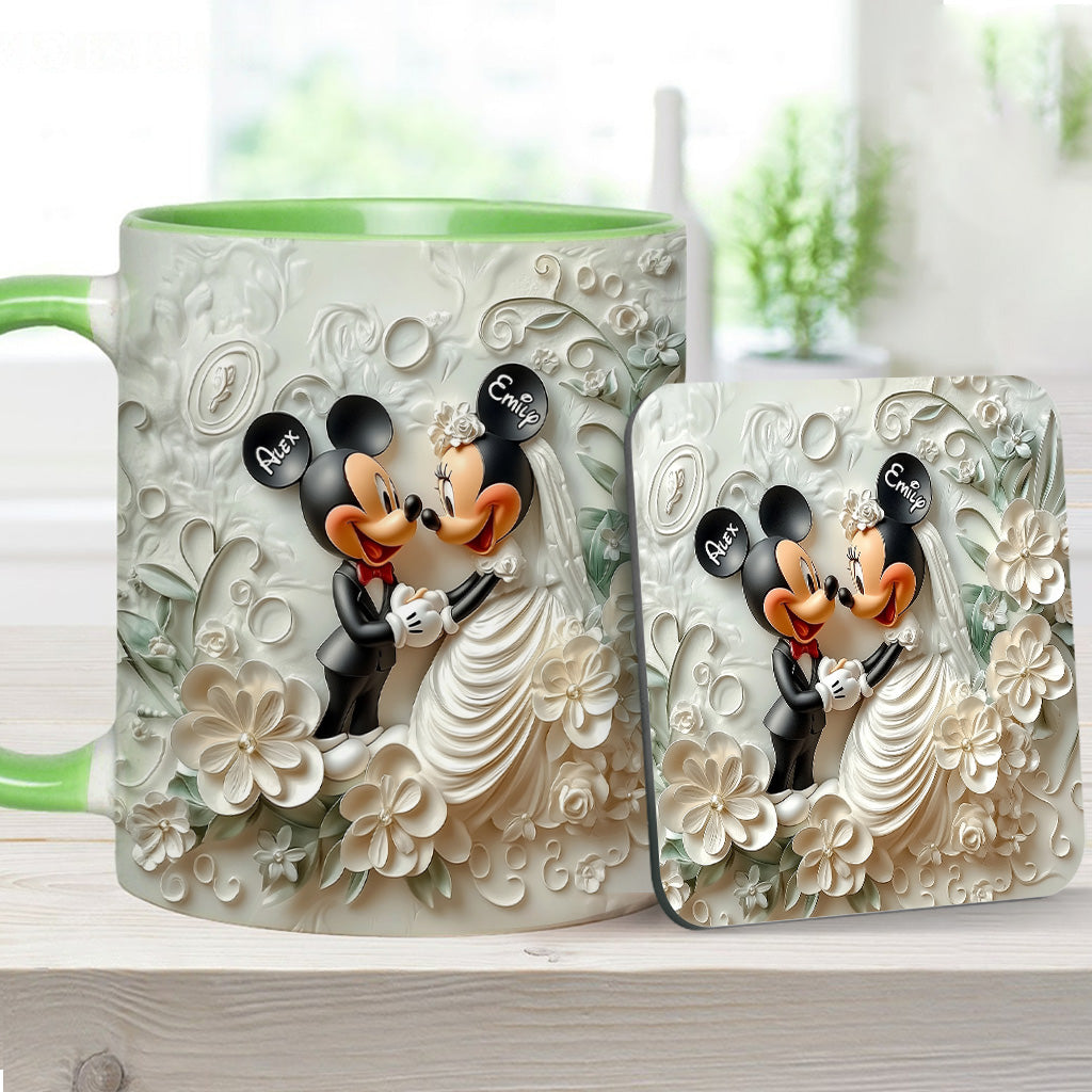 Cute Mouse Married Couple - Personalized Mouse Accent Mug