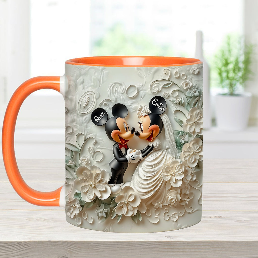 Cute Mouse Married Couple - Personalized Mouse Accent Mug