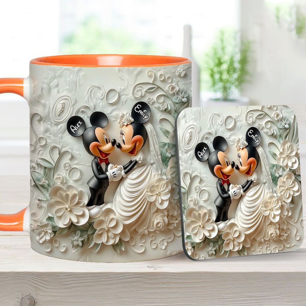 Cute Mouse Married Couple - Personalized Mouse Accent Mug