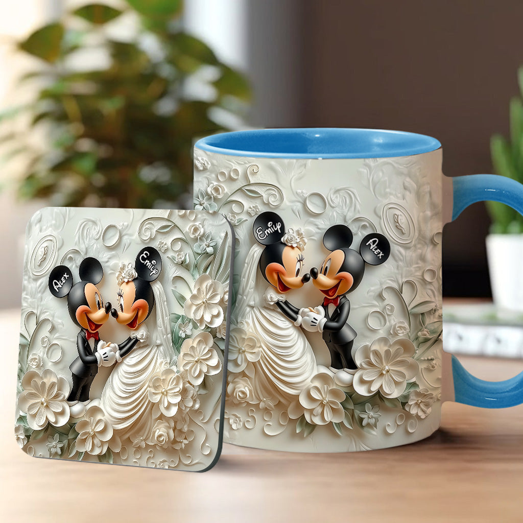 Cute Mouse Married Couple - Personalized Mouse Accent Mug