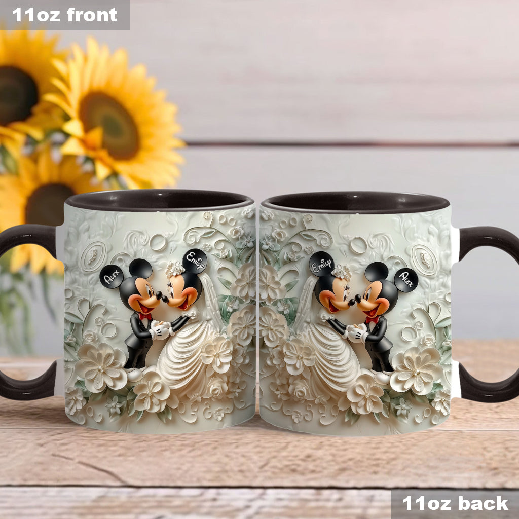 Cute Mouse Married Couple - Personalized Mouse Accent Mug