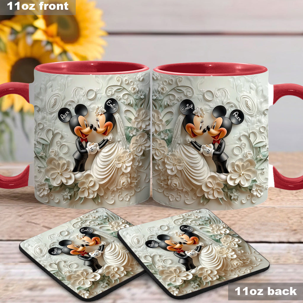Cute Mouse Married Couple - Personalized Mouse Accent Mug