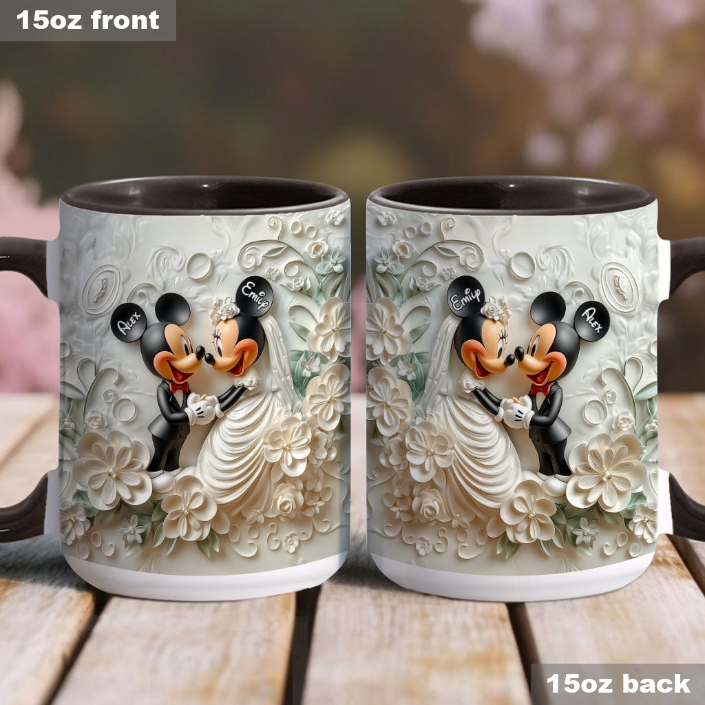 Cute Mouse Married Couple - Personalized Mouse Accent Mug