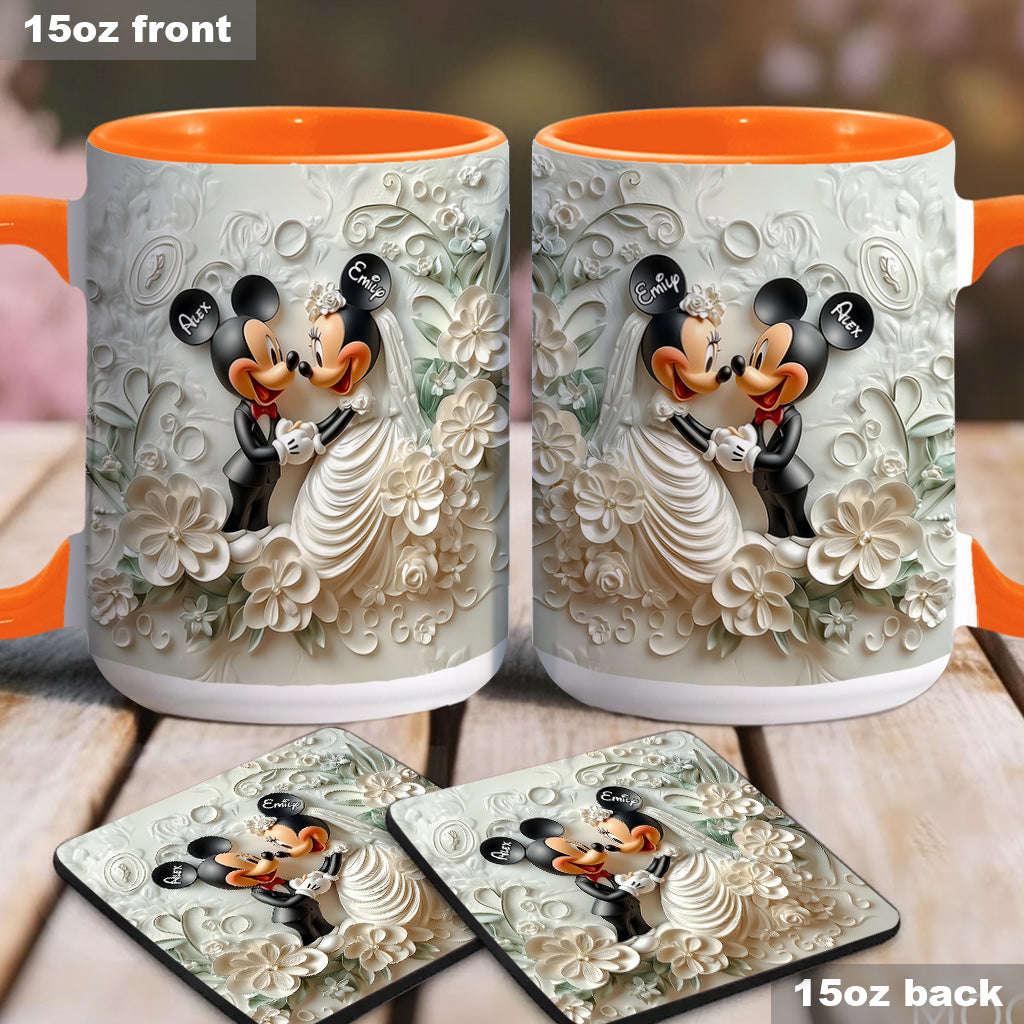 Cute Mouse Married Couple - Personalized Mouse Accent Mug