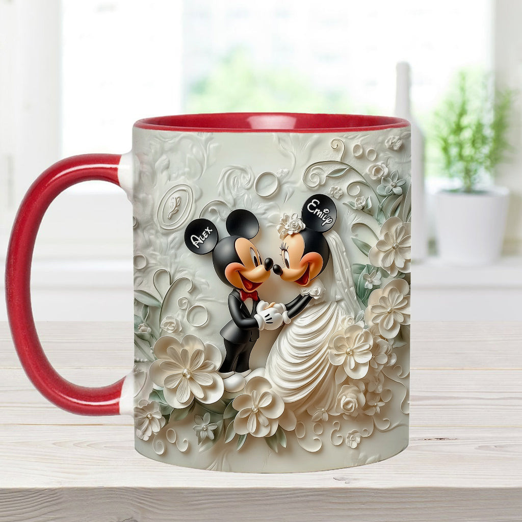 Cute Mouse Married Couple - Personalized Mouse Accent Mug