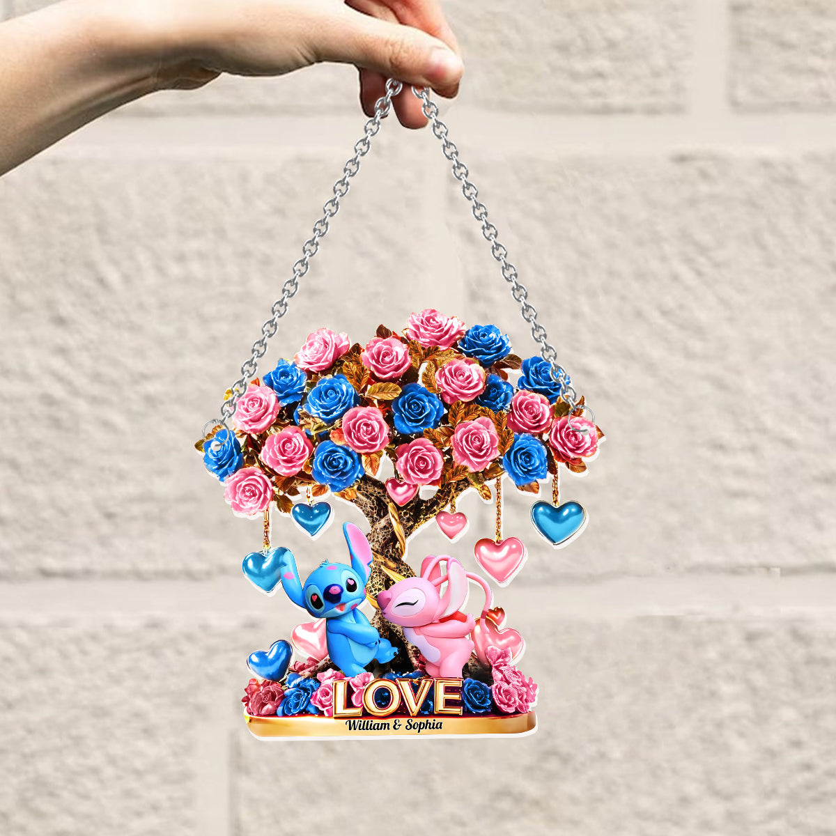 Tree Of Love - Personalized Ohana Window Hanging Suncatcher Ornament
