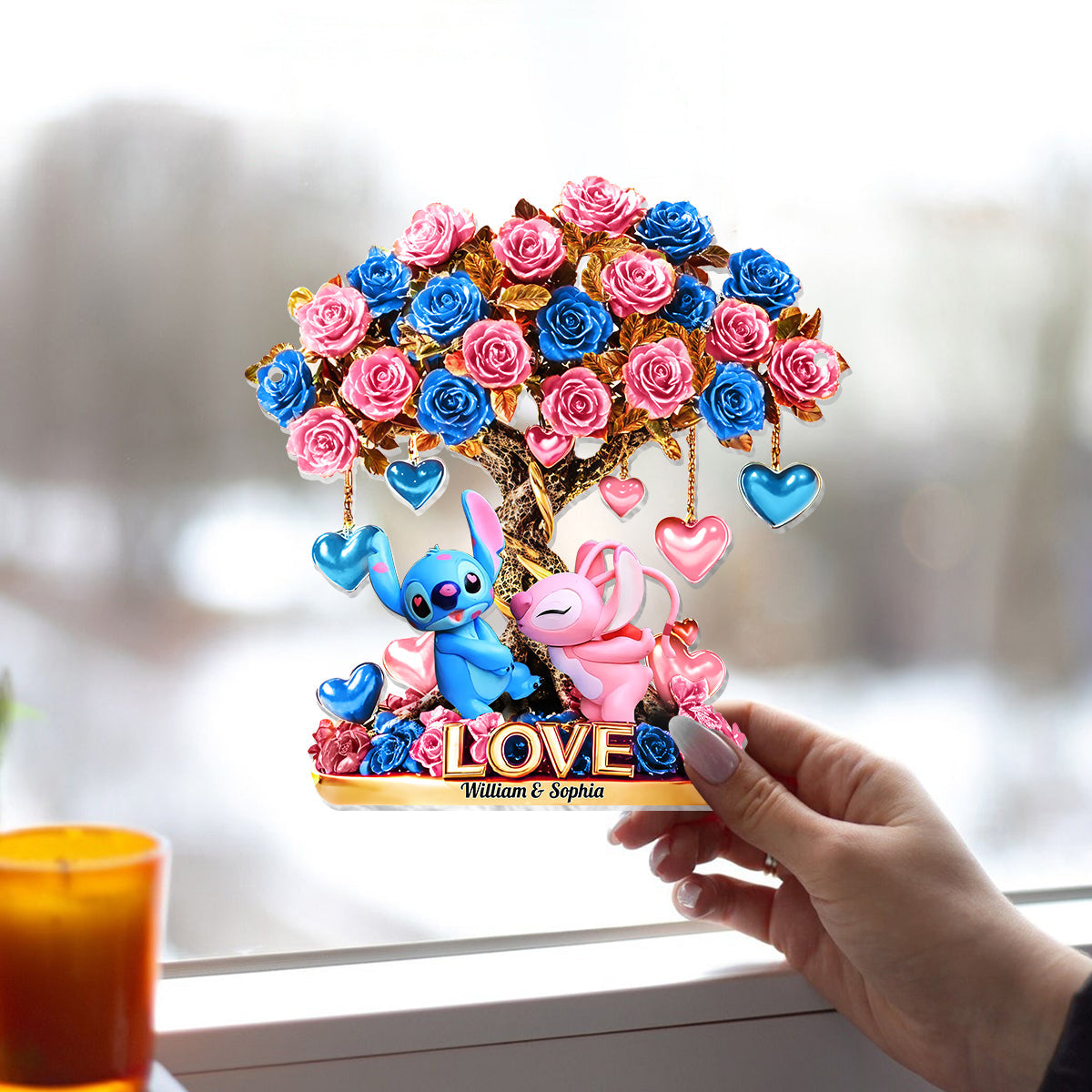 Tree Of Love - Personalized Ohana Window Hanging Suncatcher Ornament
