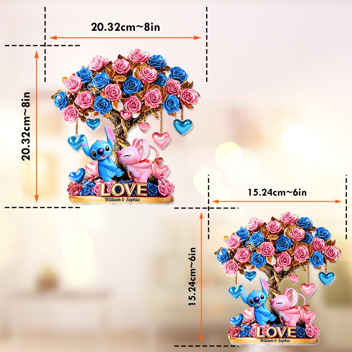Tree Of Love - Personalized Ohana Window Hanging Suncatcher Ornament
