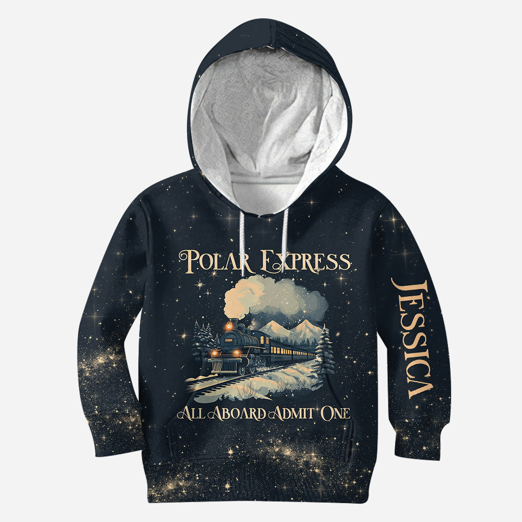 All Abroad Admit One - Personalized Christmas Movie Hoodie and Leggings