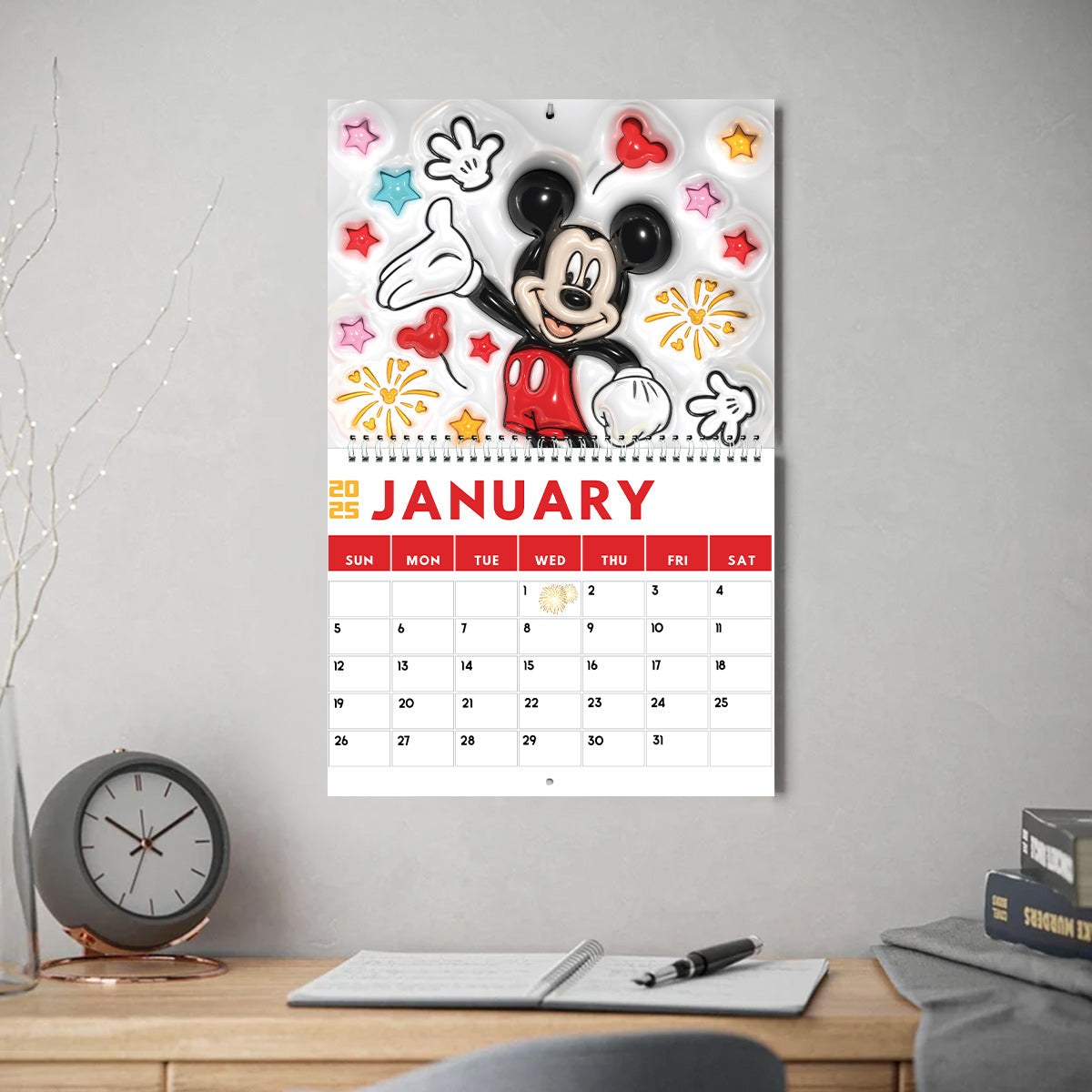 Cute Family - Personalized Mouse Wall Calendar & Desk Calendar