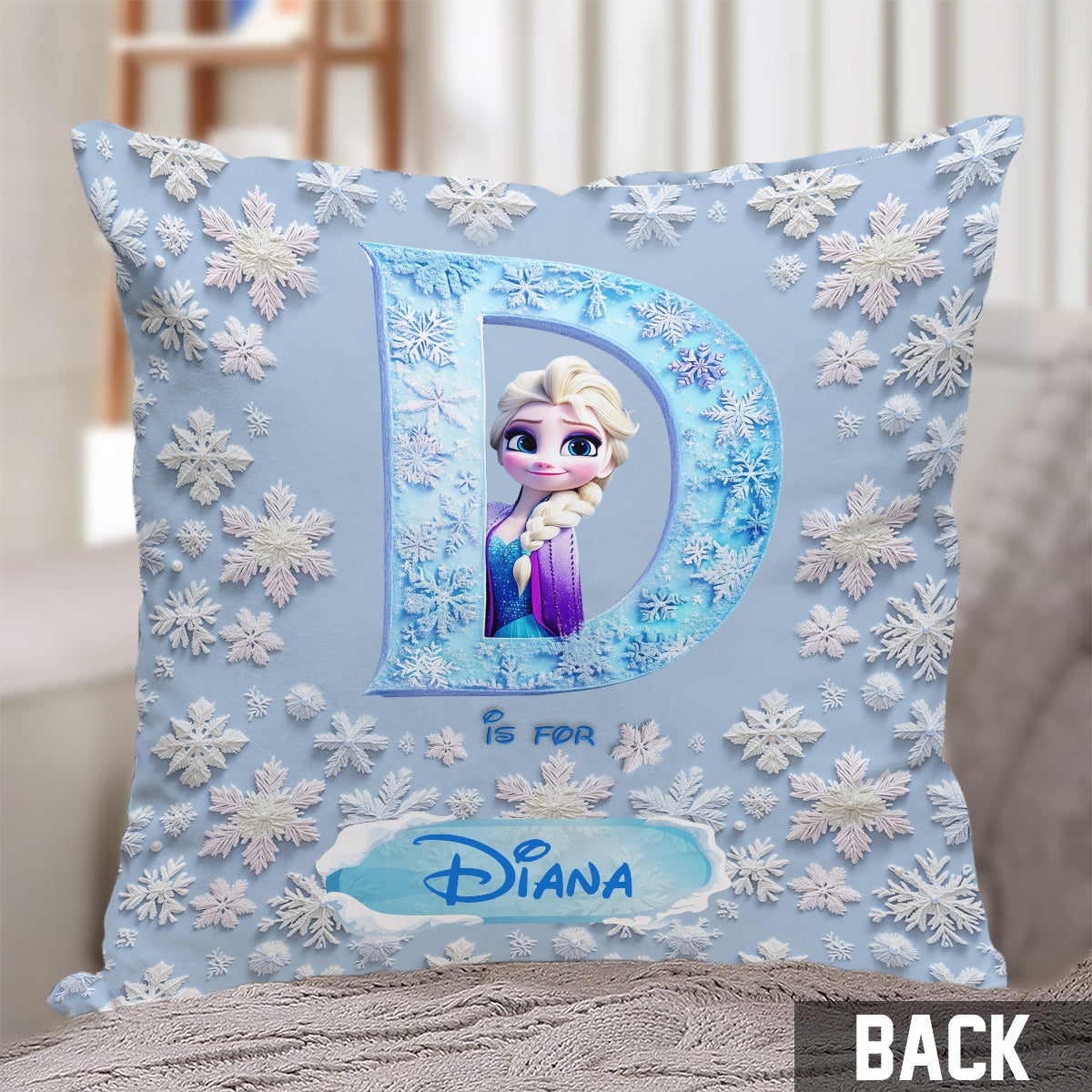 Snowflake Princess - Personalized Throw Pillow