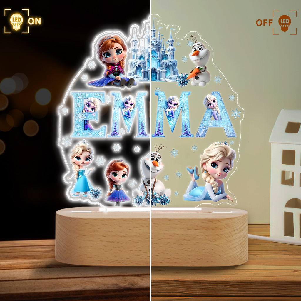 Beautiful Alphabet Letter - Personalized Mouse Shaped Plaque Light Base