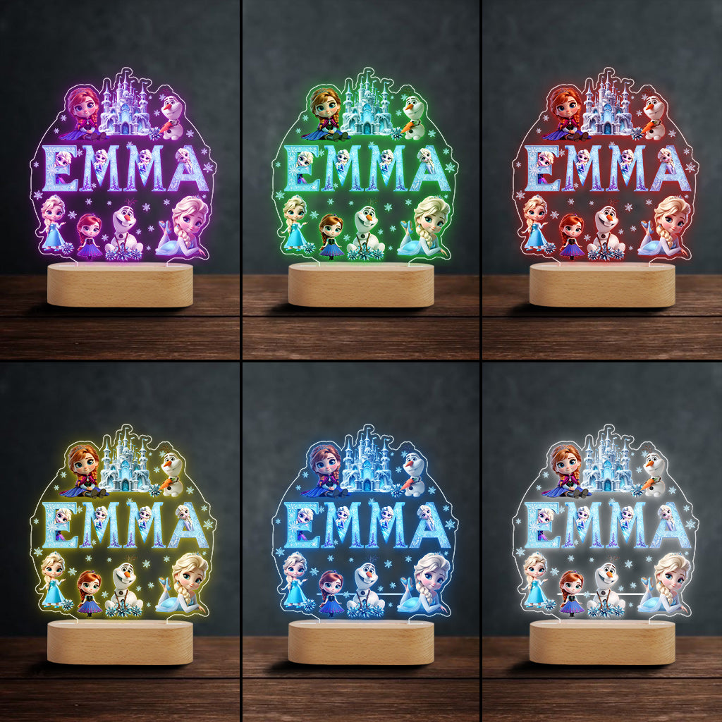 Beautiful Alphabet Letter - Personalized Mouse Shaped Plaque Light Base