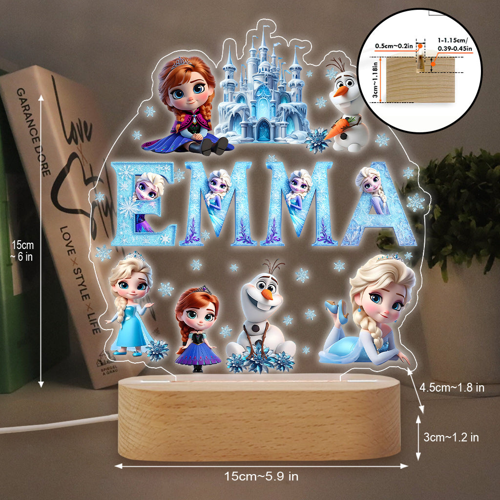 Beautiful Alphabet Letter - Personalized Mouse Shaped Plaque Light Base