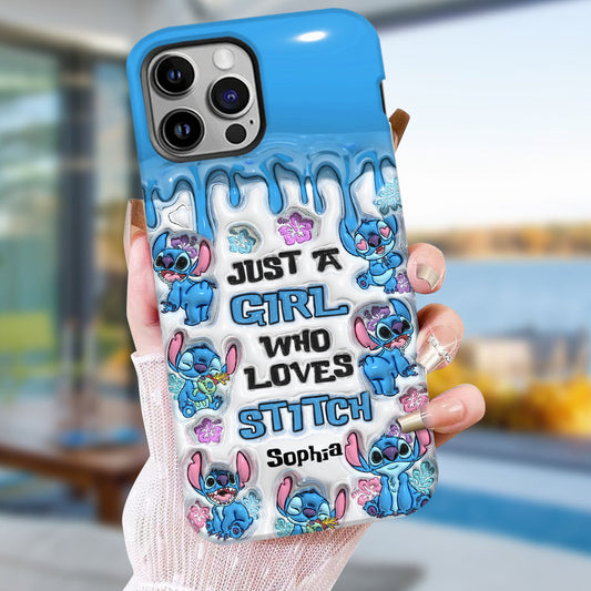 Just A Girl Who Loves Stitch  - Personalized Ohana Full Print Phone Case