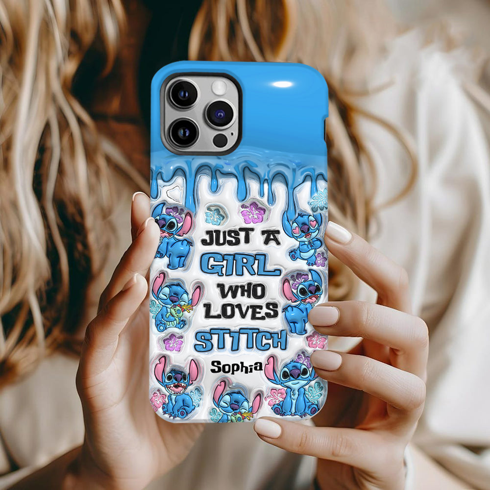 Just A Girl Who Loves Stitch  - Personalized Ohana Full Print Phone Case