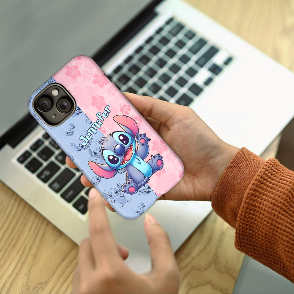 Pink And Blue Ohana - Personalized Ohana Full Print Phone Case