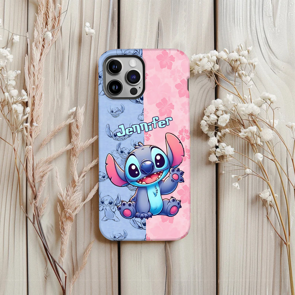 Pink And Blue Ohana - Personalized Ohana Full Print Phone Case