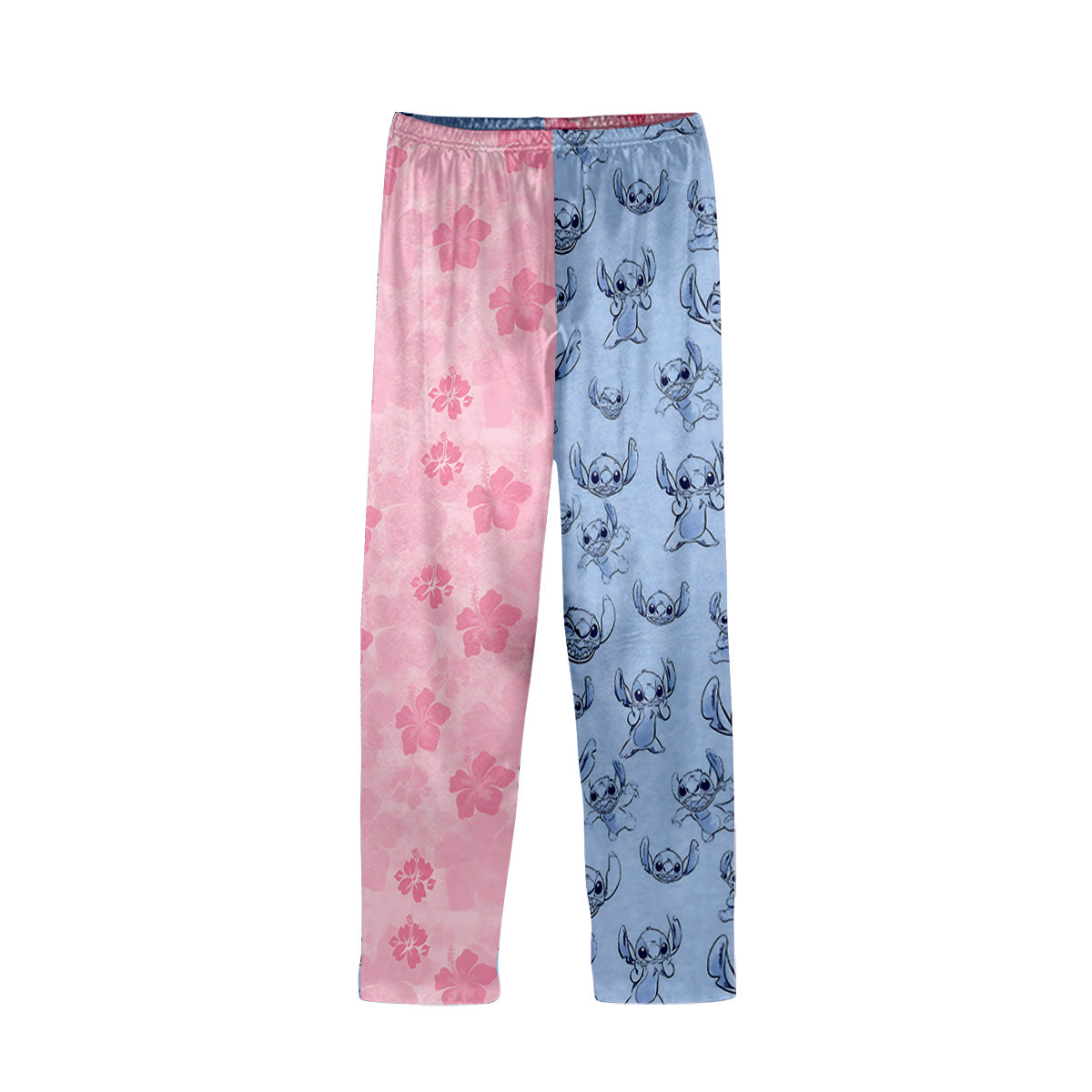 Pink And Blue Ohana - Personalized Ohana Button Down Pajamas