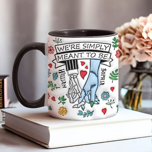 We're Simply Meant To Be - Personalized Nightmare Accent Mug