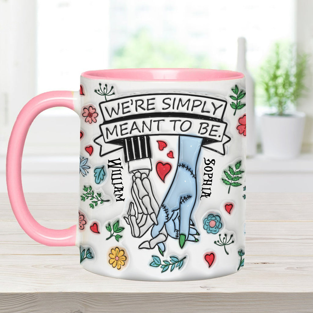 We're Simply Meant To Be - Personalized Nightmare Accent Mug
