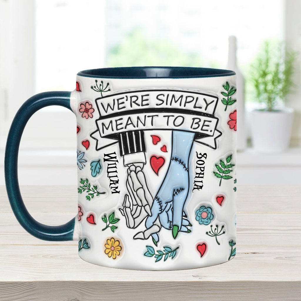 We're Simply Meant To Be - Personalized Nightmare Accent Mug