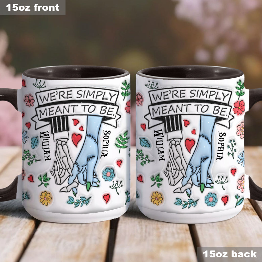 We're Simply Meant To Be - Personalized Nightmare Accent Mug