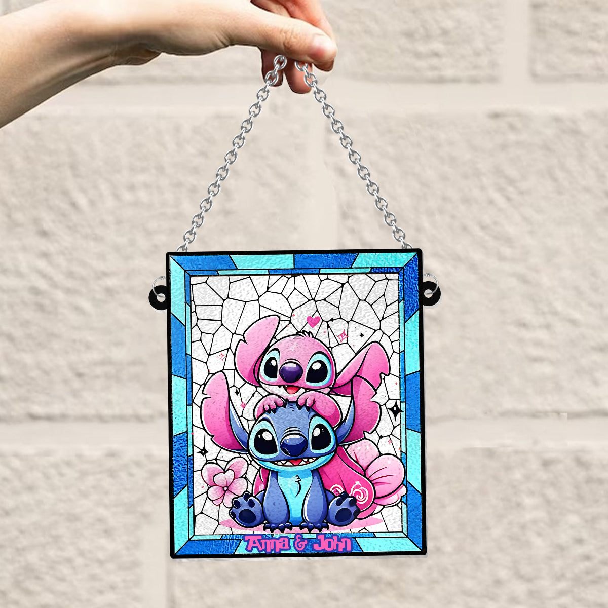 Love Ohana - Personalized Ohana Window Hanging Suncatcher Ornament