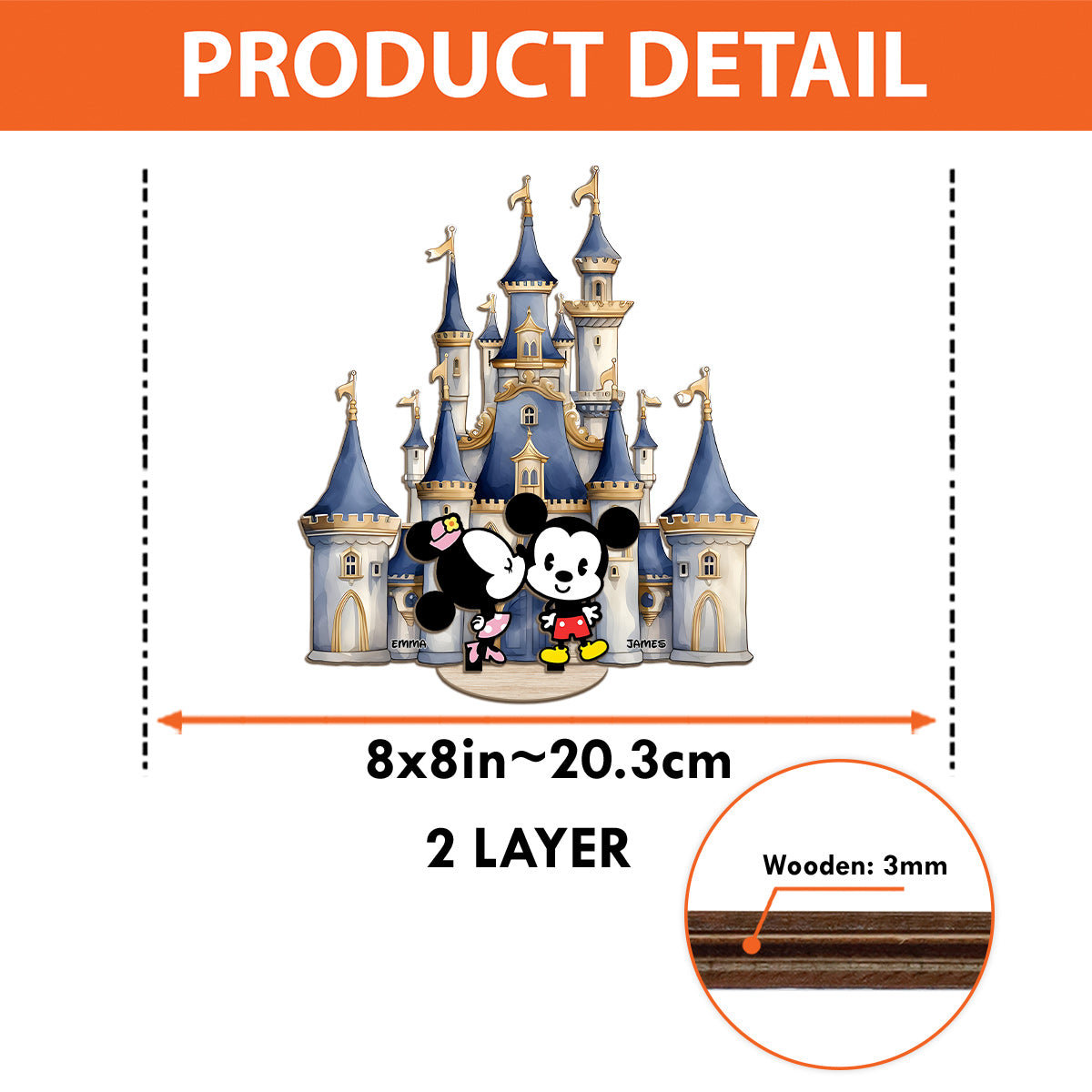 Happily Ever After - Personalized Mouse 2 Layered Big Freestanding