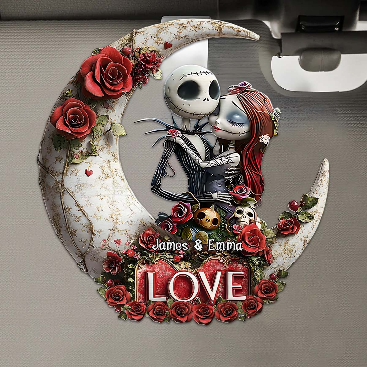 True Love - Personalized Nightmare Shaped Car Visor Clip