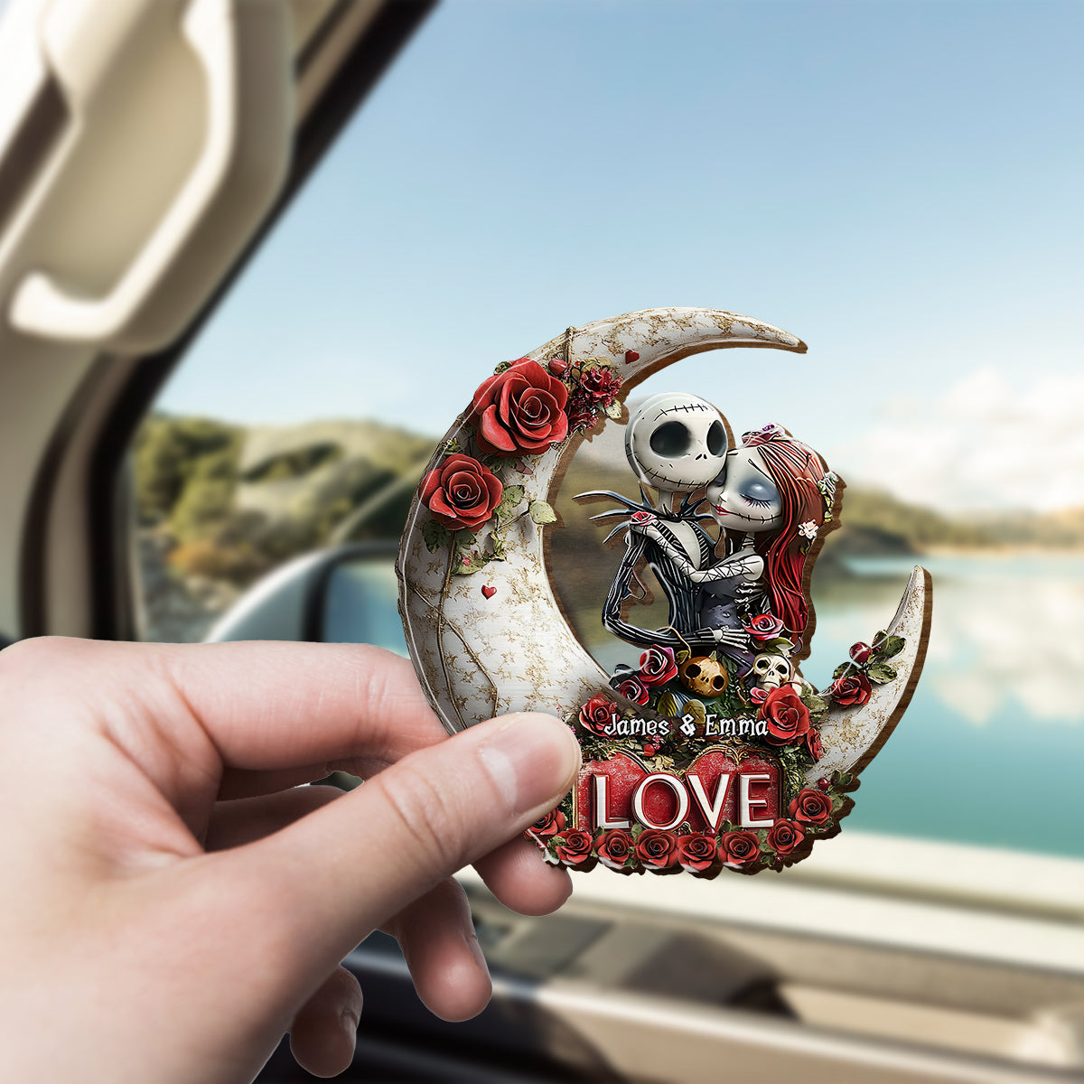 True Love - Personalized Nightmare Shaped Car Visor Clip