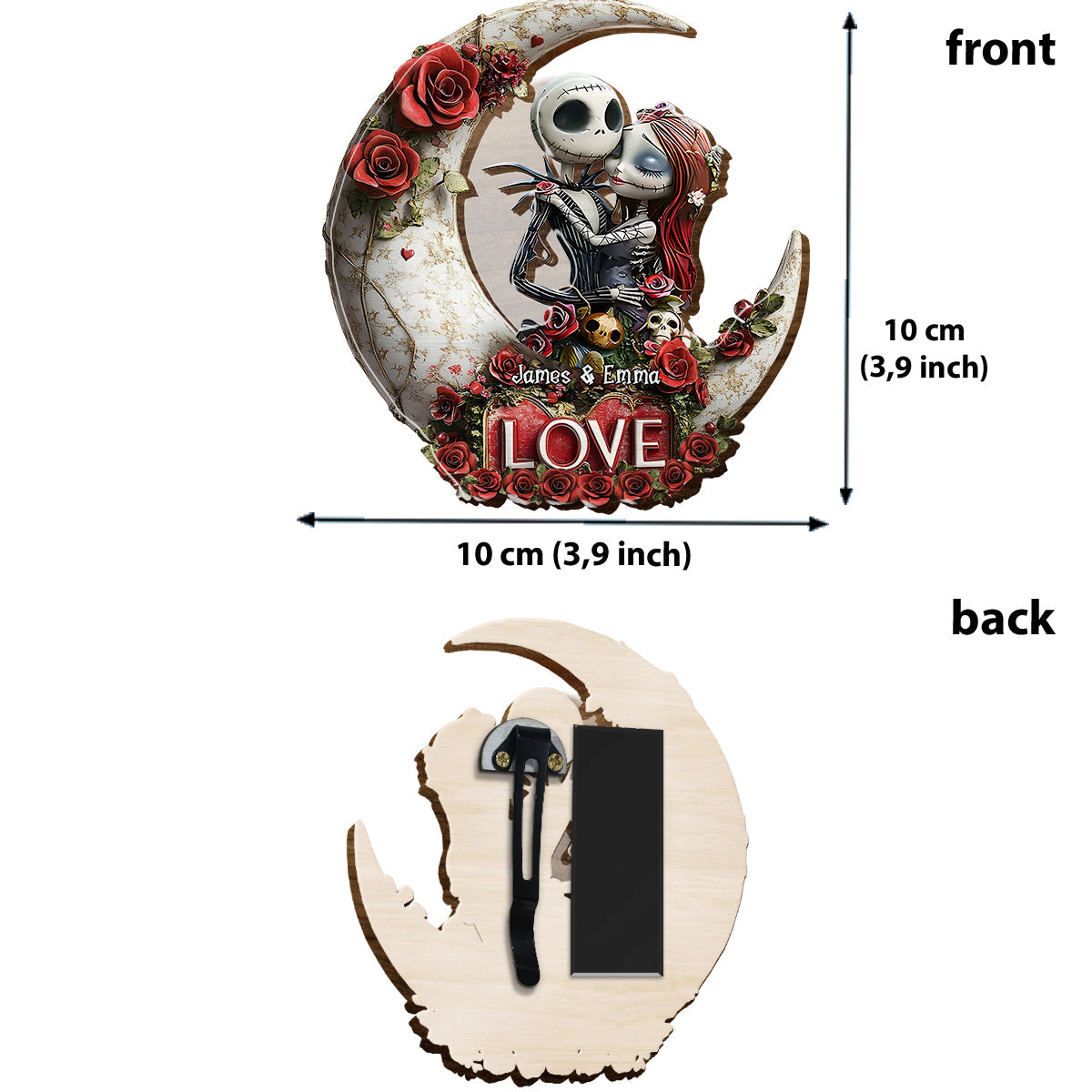 True Love - Personalized Nightmare Shaped Car Visor Clip
