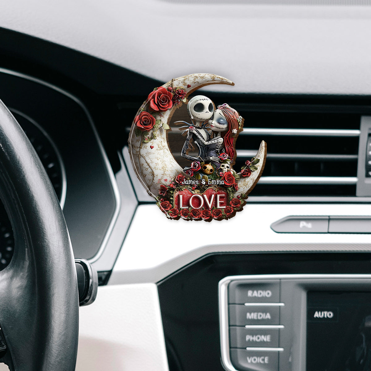True Love - Personalized Nightmare Shaped Car Visor Clip