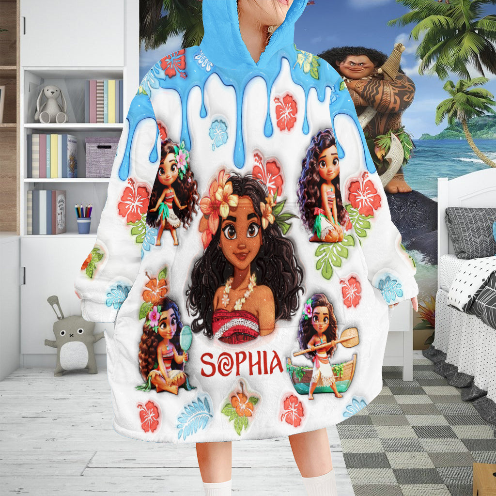 Magic Girl - Personalized Mouse Blanket Hoodie
