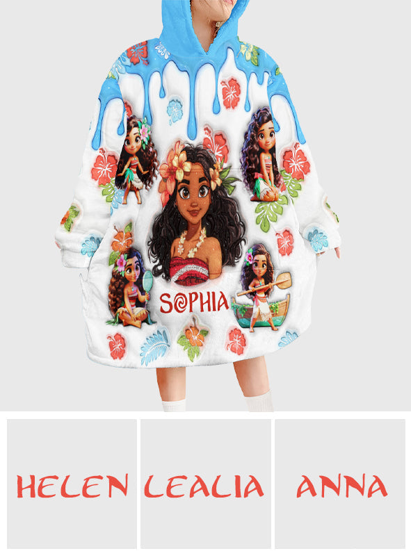 Magic Girl - Personalized Mouse Blanket Hoodie