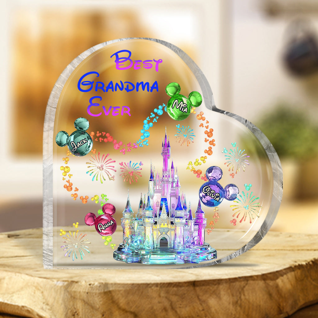Best Grandma/ Mom Ever - Personalized Mouse Custom Shaped Acrylic Plaque