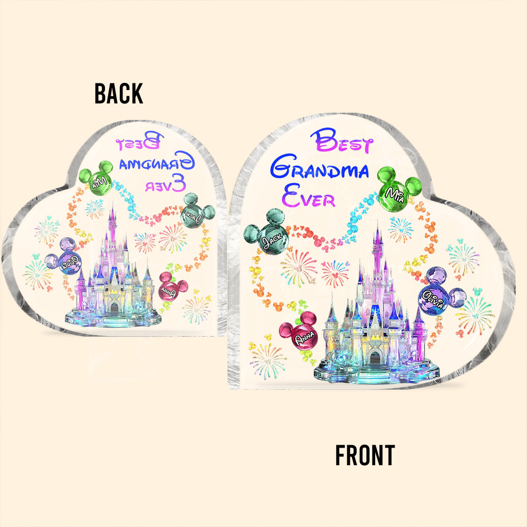 Best Grandma/ Mom Ever - Personalized Mouse Custom Shaped Acrylic Plaque