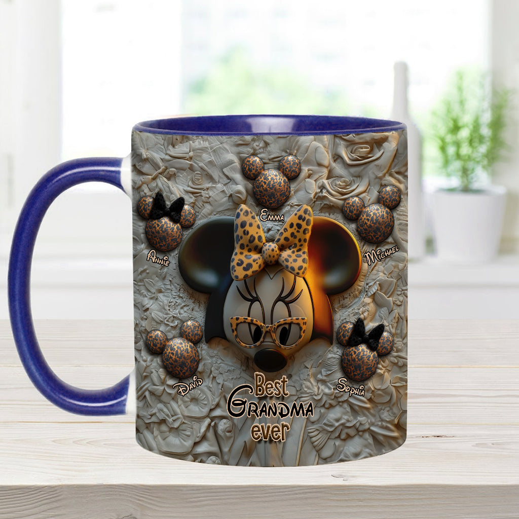 Best Grandma / Mom Ever - Personalized Mouse Accent Mug