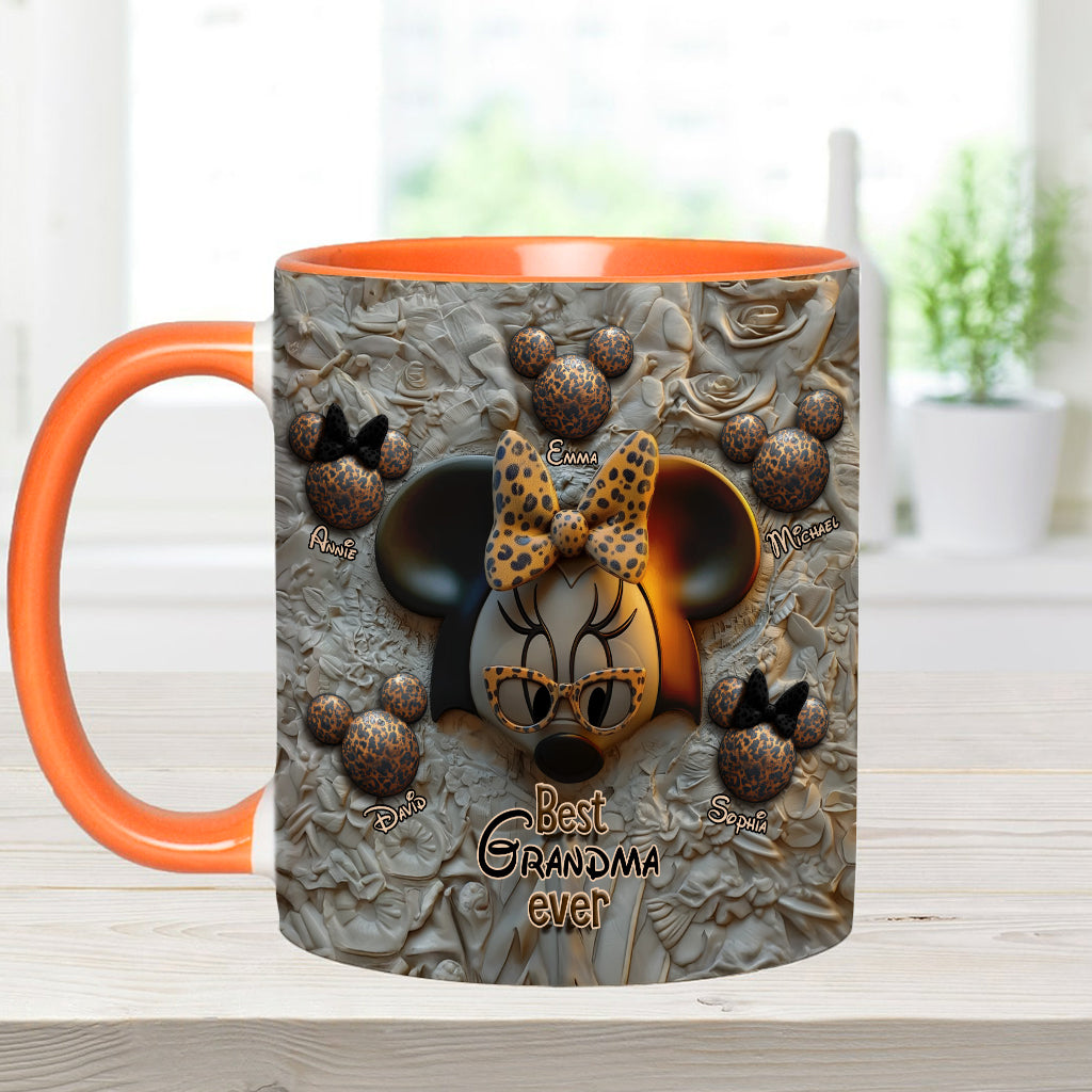 Best Grandma / Mom Ever - Personalized Mouse Accent Mug