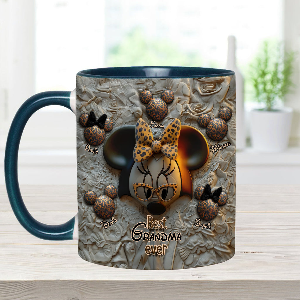 Best Grandma / Mom Ever - Personalized Mouse Accent Mug