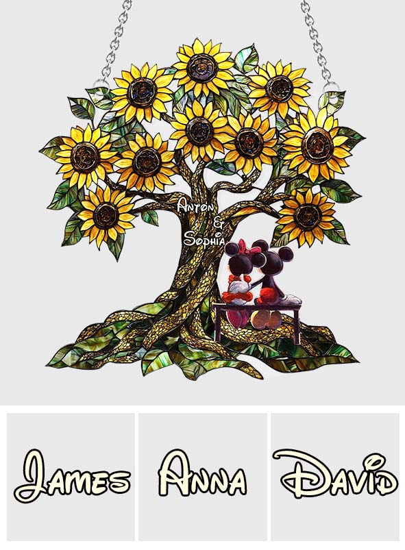 You & Me - Personalized Mouse Window Hanging Suncatcher Ornament